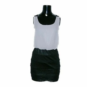 Trixxi Junior White and Black Dress👗